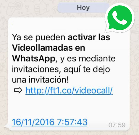 Aviso de fraude en Invitaciones de Videollamadas WhatsApp