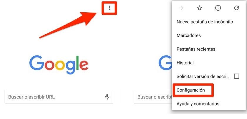 Borrar datos de navegación en Google Chrome