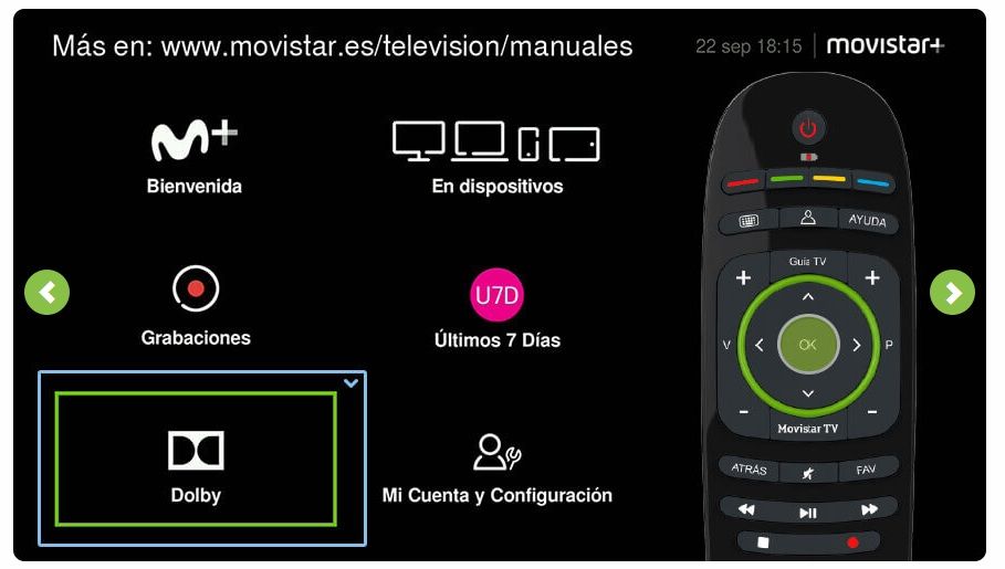 dolby guia Movistar TV Movisfera