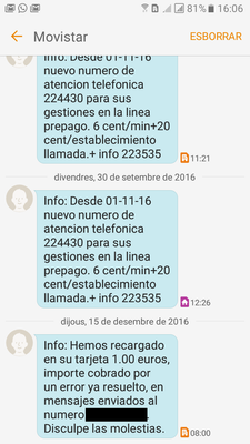 Movistar cobra SMS por Error y rectifica