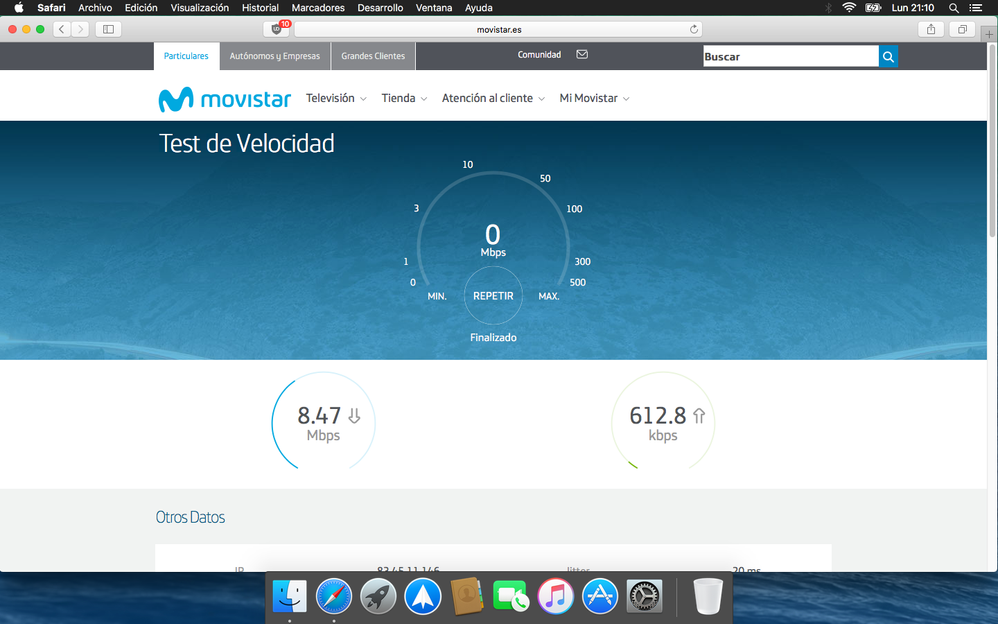 velocidad ADSL normal