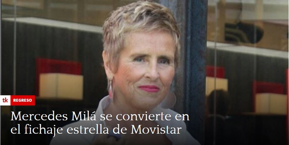 Mercedes Milá se convierte en el fichaje estrella de Movistar.