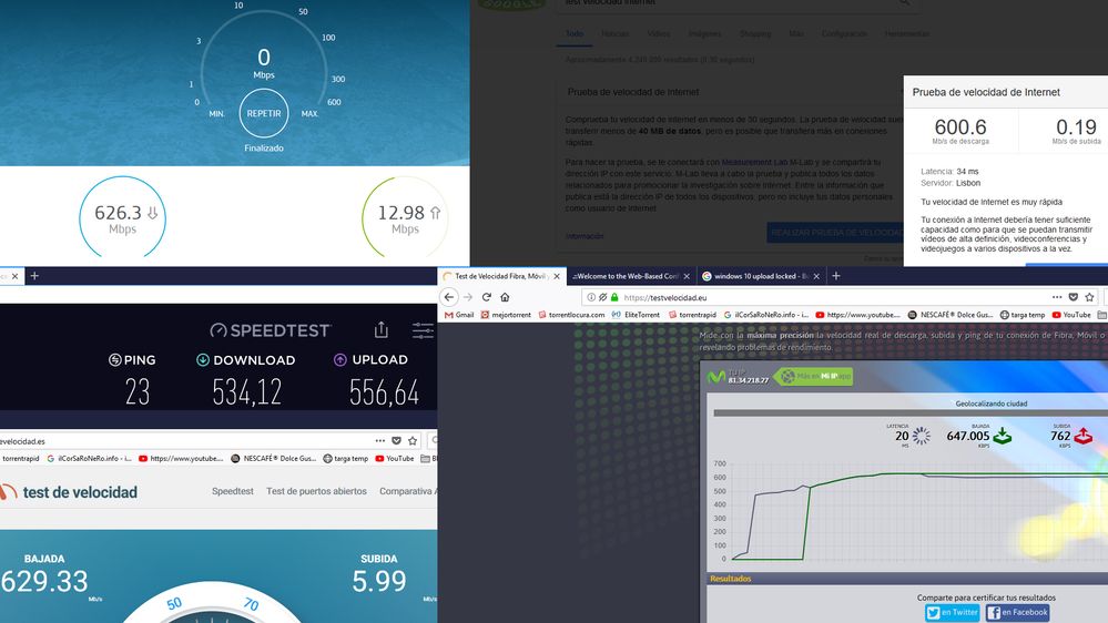 proebas de velocidad fibra 600 simetrica