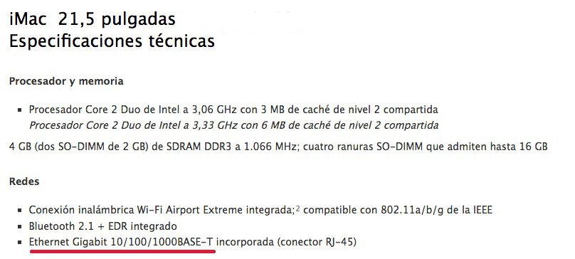 Tarjeta Ethernet