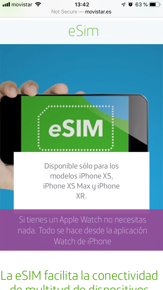 ¿Para que sirve este anuncio si ahora tengo que ir a una tienda Movistar y contratar la tarjeta eSim para mis Apple Watch????