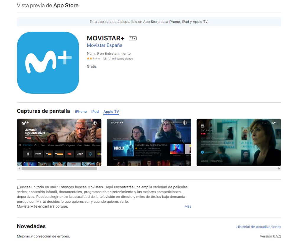 Movistar+ para Apple TV 2020ago03.png