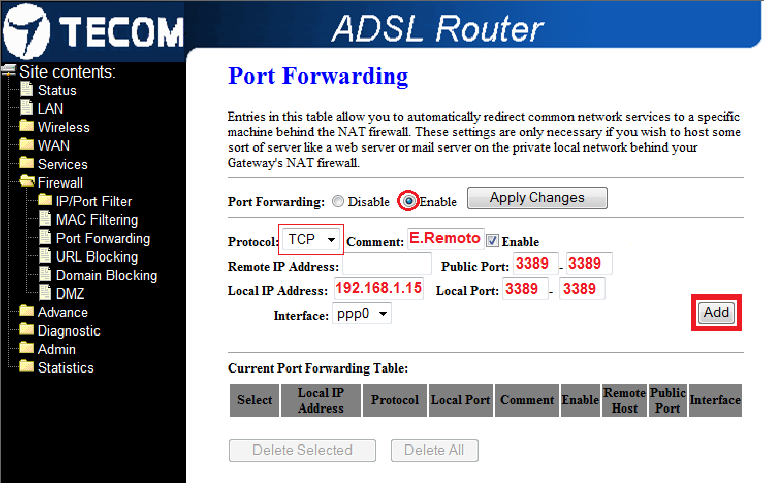 Abrir puertos en router AW4062 - Comunidad Movistar