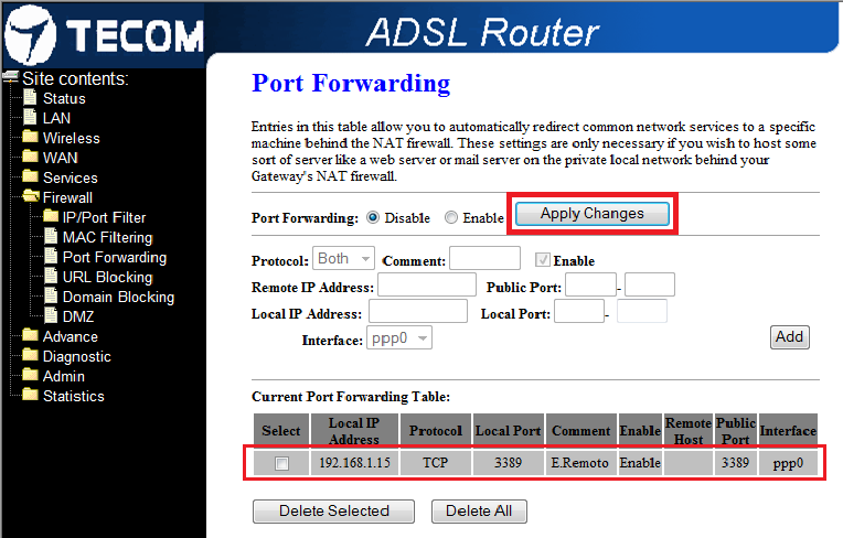 Abrir puertos en router AW4062 - Comunidad Movistar
