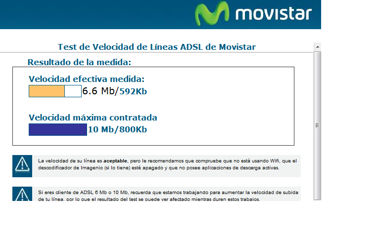 Solucionado: consulta modificacion velocidad adsl - Comunidad Movistar
