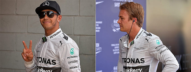 Lewis Hamilton y Nico Rosberg