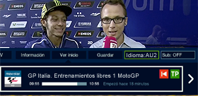 Elige el audio con o sin traducción en Movistar MotoGP