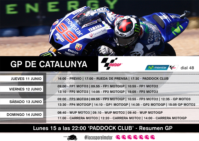 Horarios GP Catalunya de MotoGP en Movistar TV