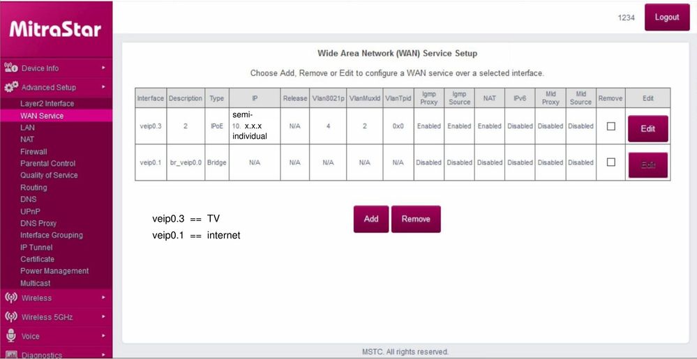 Mitrastar2_firmware B38__GEBRIDGED mit -1 -1__Advanced - WAN Service - ANONYM.jpg