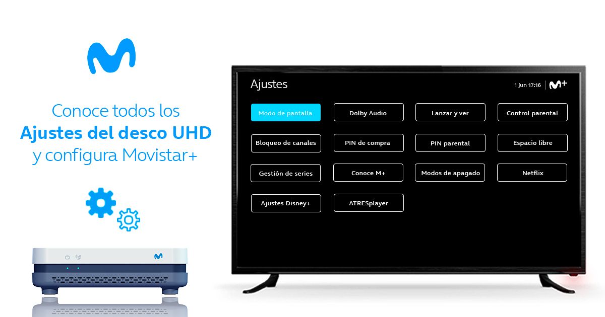 Configura los Ajustes de Movistar Plus+ en el desco UHD - 4518714