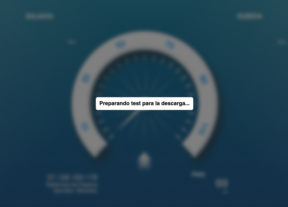 Test de velocidad (sin éxito).