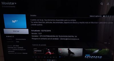 App de M+ en la tienda de webOS