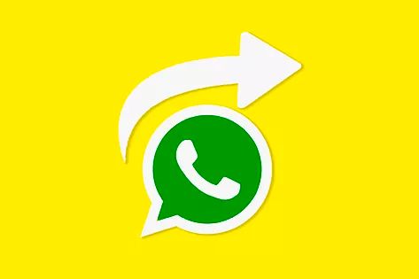 La imagen de la APP con una flecha de reenvío.