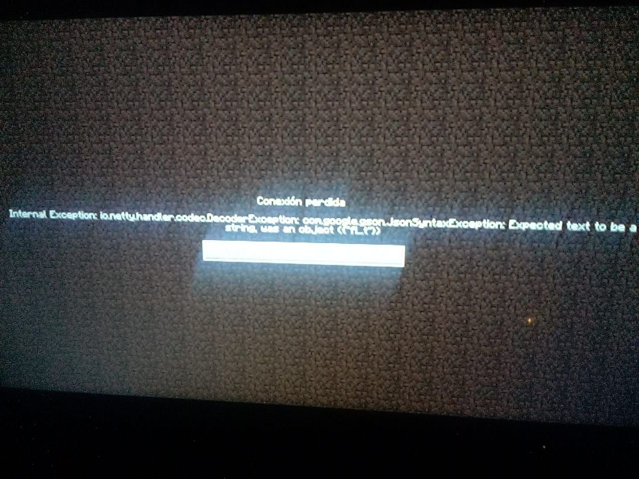 Minecraft y el problema: internal exception | Comunidad Movistar