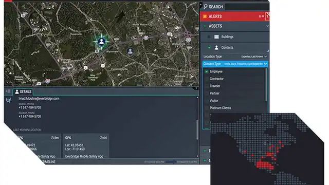 Imagen del panel de control de un sistema de alertas públicas.
