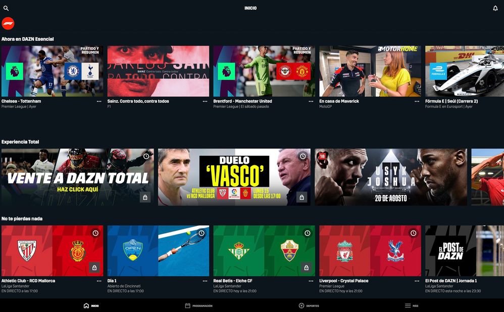 captura de DAZN