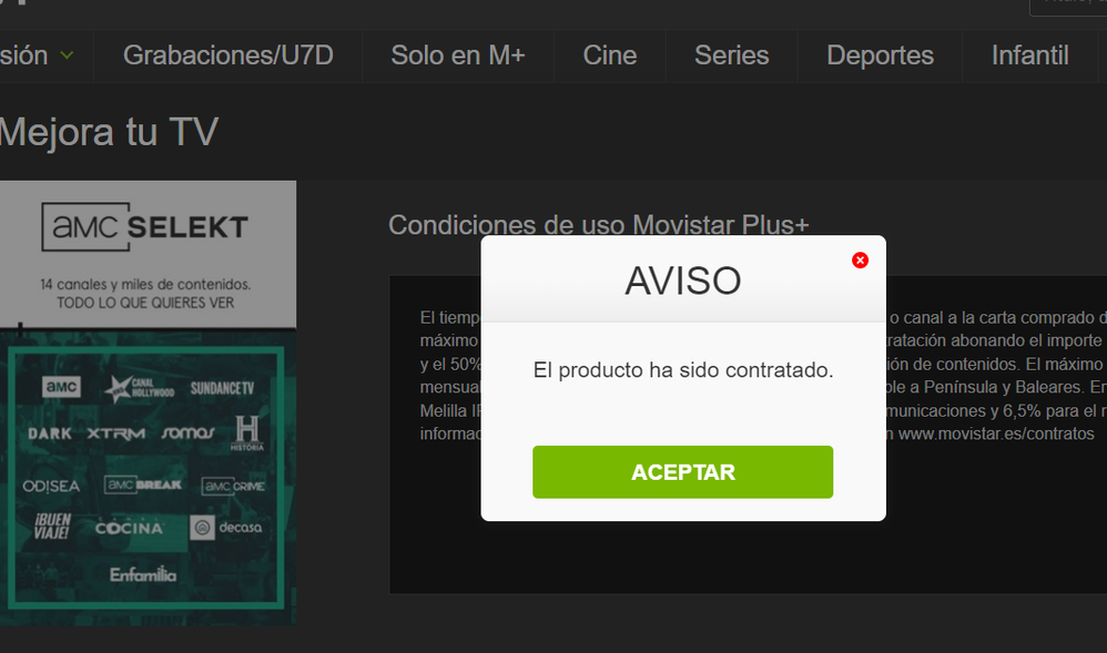 Contratación AMC Selekt desde el PC.