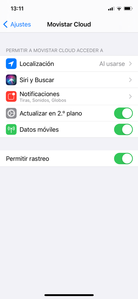 Configuración en movistar cloud