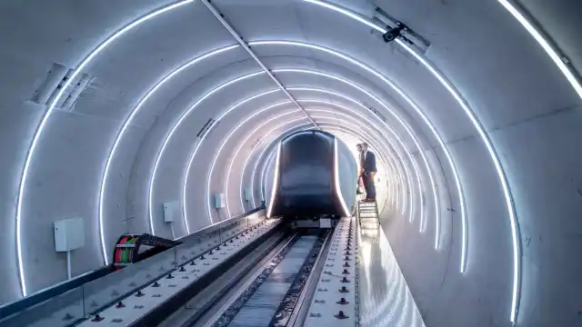 Interior del tubo de Hyperloop. Andreas Heddergott