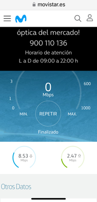Test realizado en el día de hoy , en zona intermedia