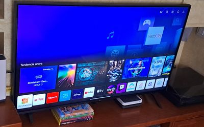 soporte provisional tv encendido