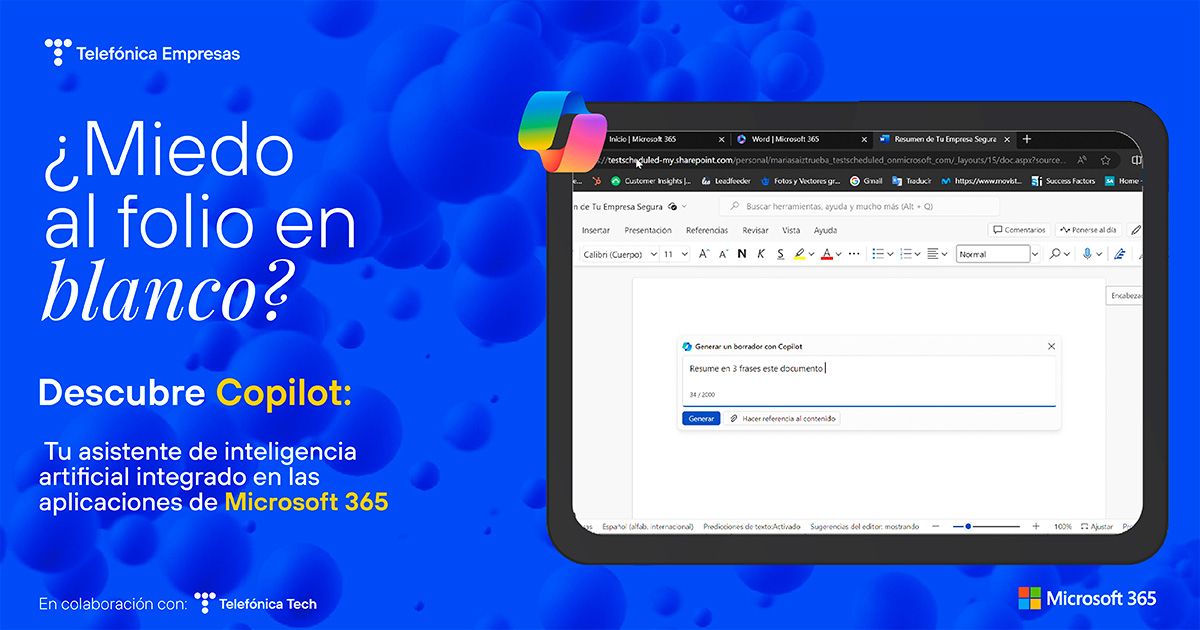Copilot Microsoft 365, tu asistente de IA con funciones de texto - 5100955