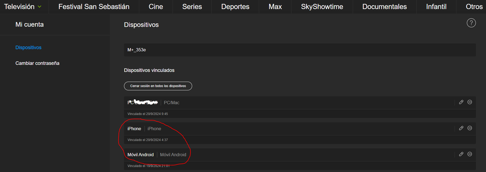 listado dispositivos. En el circulo los que no puedo cambiar de nombre