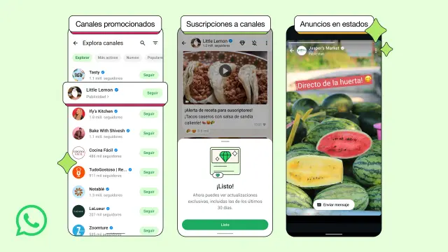 WhatsApp mostrará anuncios en la pestaña Novedades, incluyendo Estados y Canales. /  Meta