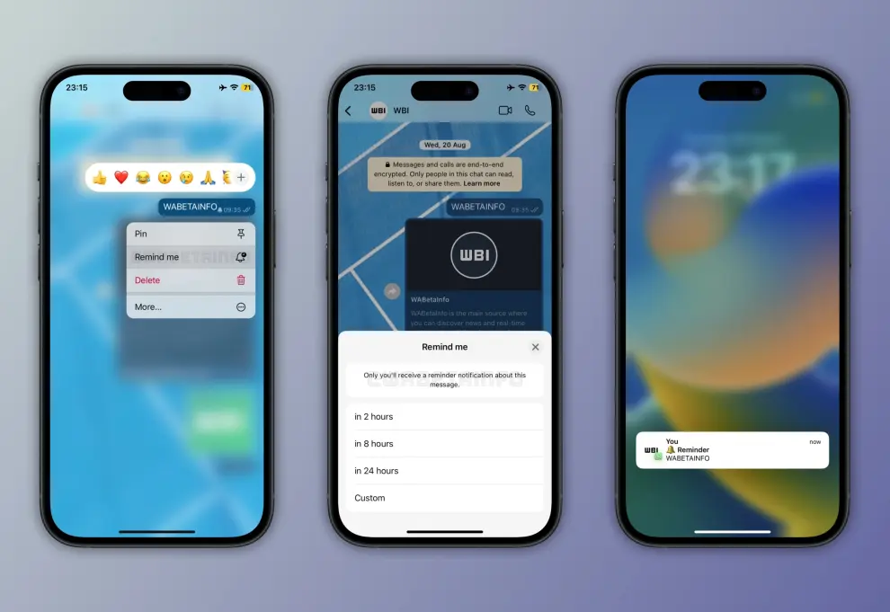 Llegan los 'Recordatorios' a WhatsApp. / WABetaInfo