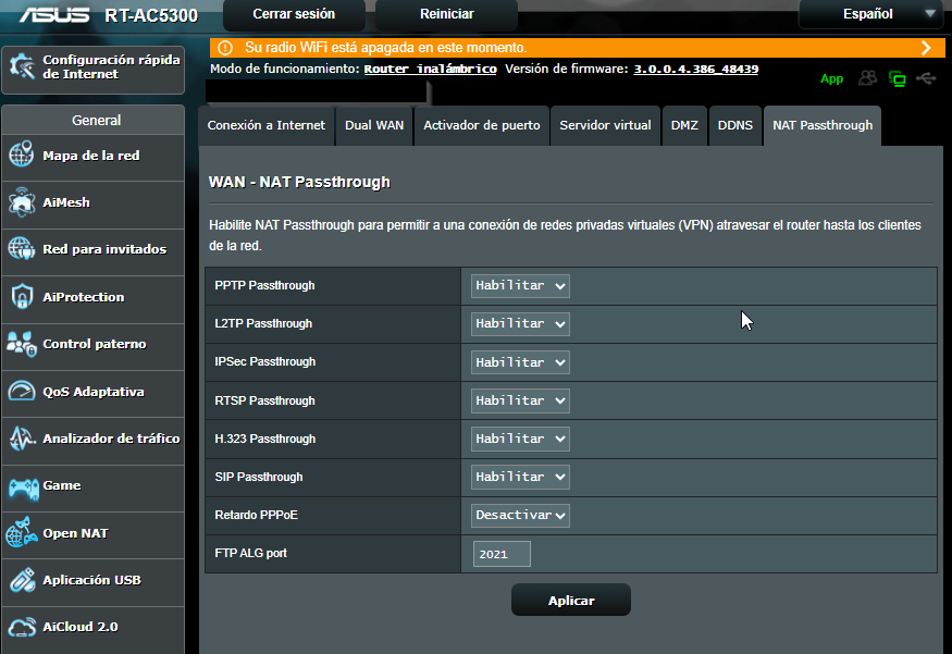 WAN - NAT Passthrough
