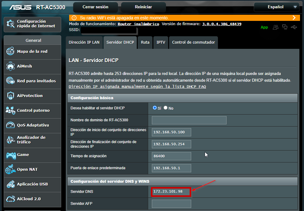 LAN - Servidor DHCP - Servidor DNS
