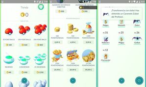 Compras en Pokémon GO