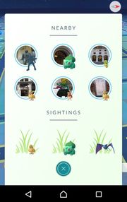 Pokemon GO Sistema de rastreo