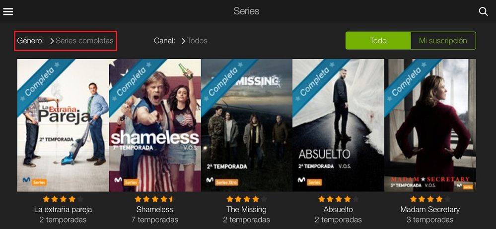 series completas Movistar+