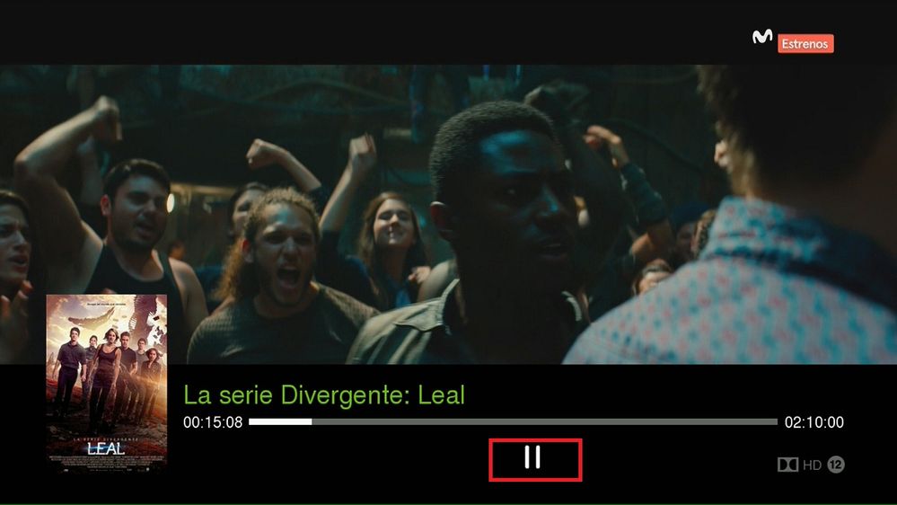pausa control del directo Movistar+