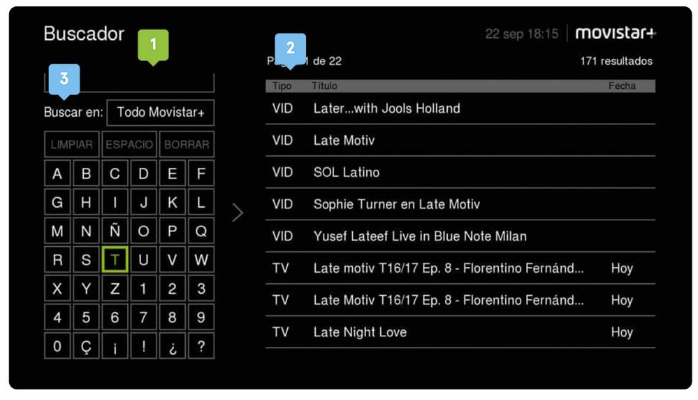 El buscador guia Movistar TV Movisfera