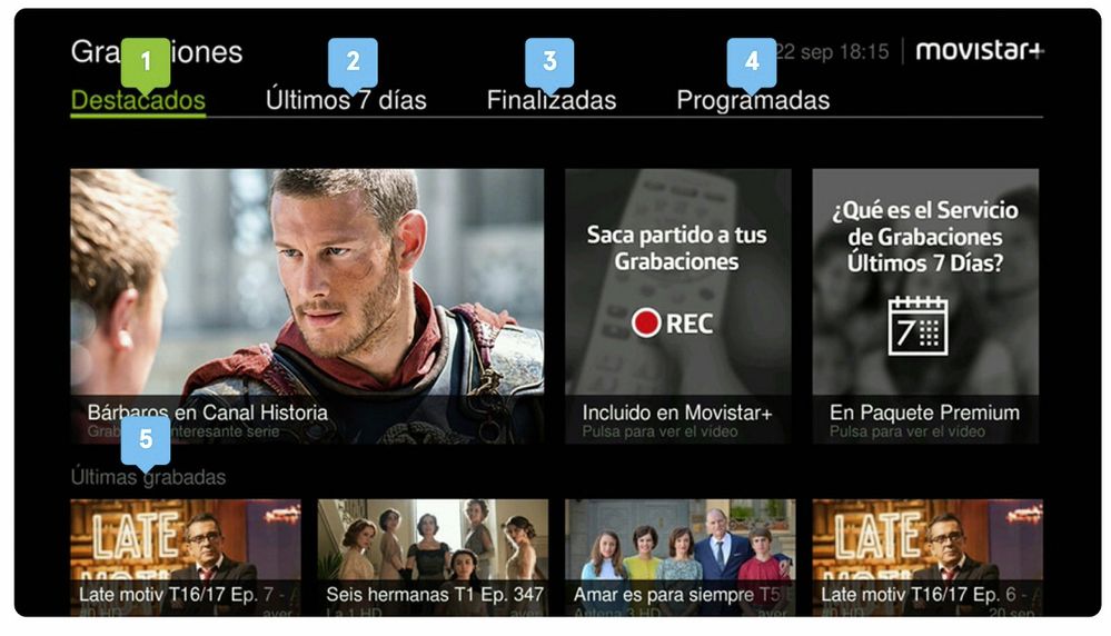 grabaciones guia Movistar TV Movisfera