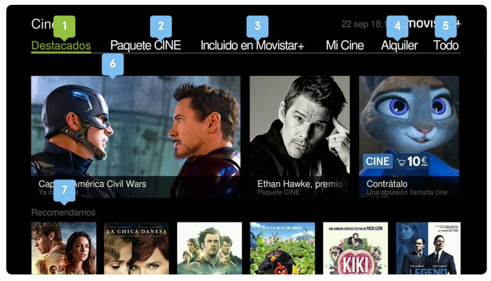 bajo demanada guia Movistar TV Movisfera