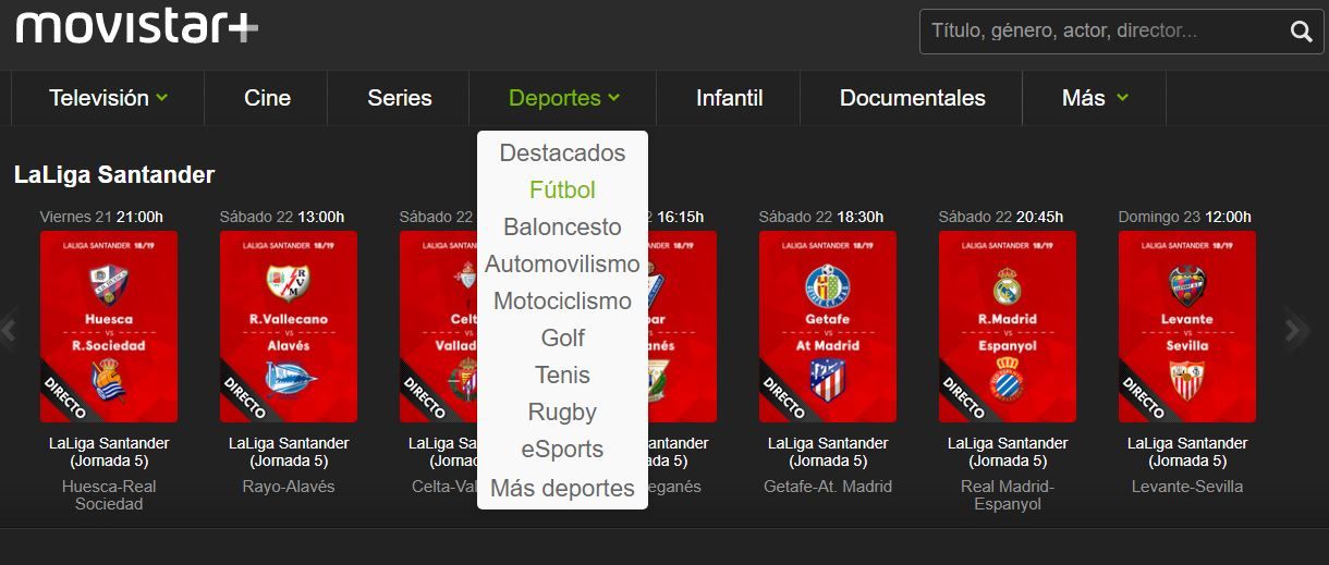 ¿Como puedo ver todos los partidos de fútbol desde Movistar Plus+ ...