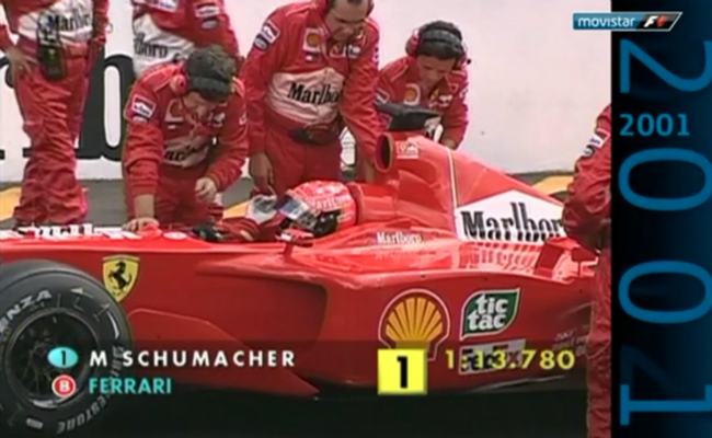 Schumacher en el GP de Brasil de 2001. Schumacher en el GP de Brasil de 2001.